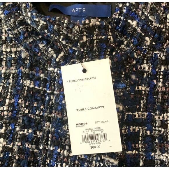 NWT Black & Blue Tweed Blazer - Picture 5 of 7